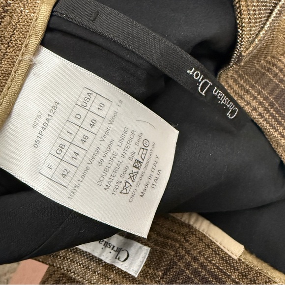 Christian Dior Tartan Wool Plaid Wide Leg Pants - Picture 10 of 12